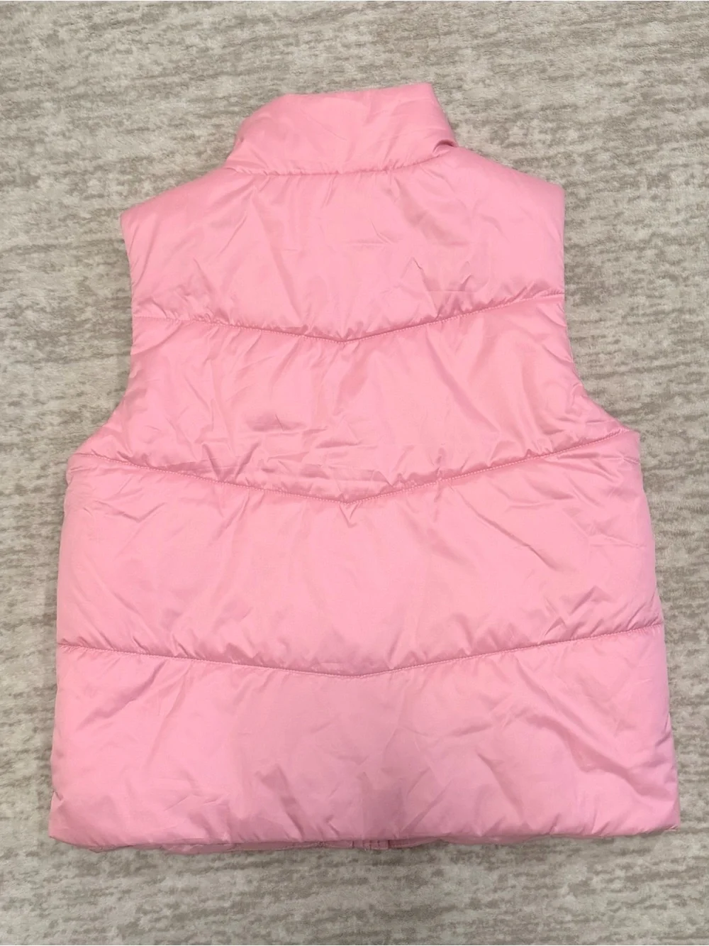 NWT Crewcuts Light Pink Quilted Puffer Vest with Gold Zipper